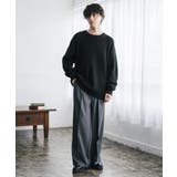 ワッフルニットセーター 無地 配色リブ | Rocky Monroe | 詳細画像4 