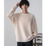 ワッフルニットセーター 無地 配色リブ | Rocky Monroe | 詳細画像11 