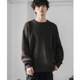 ワッフルニットセーター 無地 配色リブ | Rocky Monroe | 詳細画像17 