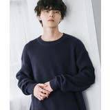 ワッフルニットセーター 無地 配色リブ | Rocky Monroe | 詳細画像20 