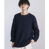 ワッフルニットセーター 無地 配色リブ | Rocky Monroe | 詳細画像21 