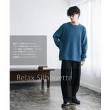 ワッフルニットセーター 無地 配色リブ | Rocky Monroe | 詳細画像37 