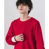 ワッフルニットセーター 無地 配色リブ | Rocky Monroe | 詳細画像25 