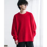 ワッフルニットセーター 無地 配色リブ | Rocky Monroe | 詳細画像26 