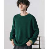 ワッフルニットセーター 無地 配色リブ | Rocky Monroe | 詳細画像33 