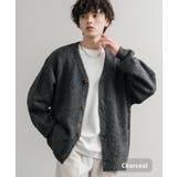 チャコール | カーディガン シャギーニット セーター | Rocky Monroe