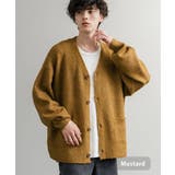 マスタード | カーディガン シャギーニット セーター | Rocky Monroe