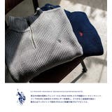 ユーエスポロアッスン 長袖畦編みニット ハーフジップ | Rocky Monroe | 詳細画像25 