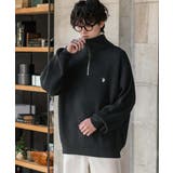 ユーエスポロアッスン 長袖畦編みニット ハーフジップ | Rocky Monroe | 詳細画像6 