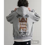 15.グレー | フルジップパーカー 裏起毛 スーベニア刺繍 | Rocky Monroe