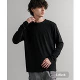 3.ブラック | 長袖カットソー フリース クルーネック | Rocky Monroe