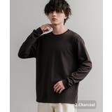 2.チャコール | 長袖カットソー フリース クルーネック | Rocky Monroe