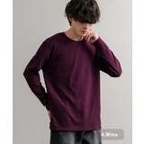 4.ワイン | 長袖カットソー フリース クルーネック | Rocky Monroe