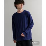 6.ネイビー | 長袖カットソー フリース クルーネック | Rocky Monroe