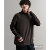2.チャコール | 長袖カットソー フリース タートルネック | Rocky Monroe