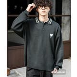 A.チャコール | ポロシャツ ニット ワンポイント刺繍 | Rocky Monroe