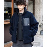 ネイビー | KANGOL ボアジャケット フリース | Rocky Monroe