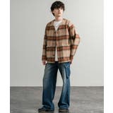 ノーカラージャケット シャギー チェック | Rocky Monroe | 詳細画像7 