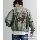 68.オリーブグリーン | スーベニアジャケット 刺繍 オーバーサイズ | Rocky Monroe