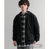 4.ブラック | パーカー フルジップ 裏起毛 | Rocky Monroe