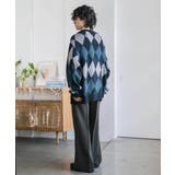 ニットカーディガン 総柄 チェック | Rocky Monroe | 詳細画像6 