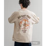 21.ベージュ | カットソー 長袖Tシャツ 龍 | Rocky Monroe