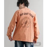 45.オレンジ | カットソー 長袖Tシャツ 龍 | Rocky Monroe