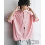 ピンク | 接触冷感 Tシャツ ヘンリーネック | Rocky Monroe