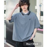 ブルー×ブラック | KANGOL 半袖ポロシャツ 接触冷感 | Rocky Monroe