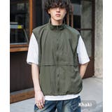 カーキ | ベスト ナイロン 前開き | Rocky Monroe