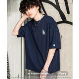 ネイビー(LA) | MLB プリントTシャツ オーバーサイズ | Rocky Monroe