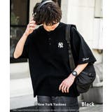 ブラック(NY) | MLB ワッフルTシャツ ヘンリーネック | Rocky Monroe