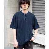ネイビー | Tシャツ 半袖 ヘンリーネック | Rocky Monroe