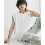 ホワイト | ノースリーブ ヘンリーネック ワッフル | Rocky Monroe