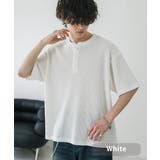 ホワイト | Tシャツ 半袖 ヘンリーネック | Rocky Monroe
