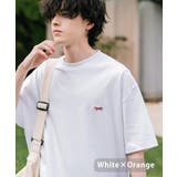 ホワイト×オレンジ | PENNEYS Tシャツ 半袖 | Rocky Monroe