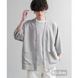 6.L.グレー | 接触冷感 カーディガン 半端袖 | Rocky Monroe