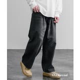 17.チャコール | ワイドパンツ デニム ストレート | Rocky Monroe