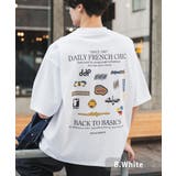 B.ホワイト | ddp バックプリントT オーバーサイズ | Rocky Monroe