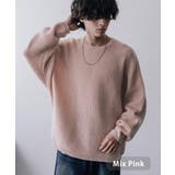 ミックスピンク | ドルマンニット セーター 無地 | Rocky Monroe
