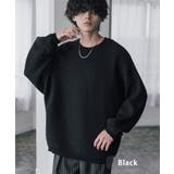 ブラック | ドルマンニット セーター 無地 | Rocky Monroe