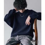 ネイビー | ドルマンニット セーター 無地 | Rocky Monroe