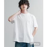 オフホワイト | 半袖Tシャツ 胸ポケット ビッグシルエット | Rocky Monroe