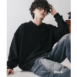 ブラック | カットソー ヘンリーネック 長袖 | Rocky Monroe