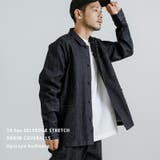 カバーオール ワークジャケット 青耳ストレッチデニム | Rocky Monroe | 詳細画像1