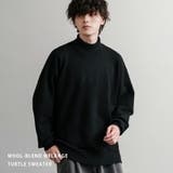 ニット タートルネック ウール混メランジセーター | Rocky Monroe | 詳細画像1 