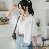 半袖シャツ ロゴ刺繍 短丈 | Rocky Monroe【woman】 | 詳細画像1 