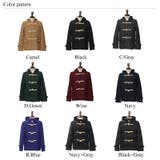 メルトンウールフード付ショート丈ダッフルコートジャケット メンズ キャメル | Rocky Monroe | 詳細画像2