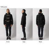 メルトンウールフード付ショート丈ダッフルコートジャケット メンズ キャメル | Rocky Monroe | 詳細画像11