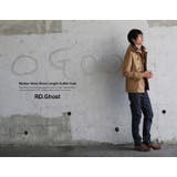 メルトンウールフード付ショート丈ダッフルコートジャケット メンズ キャメル | Rocky Monroe | 詳細画像14